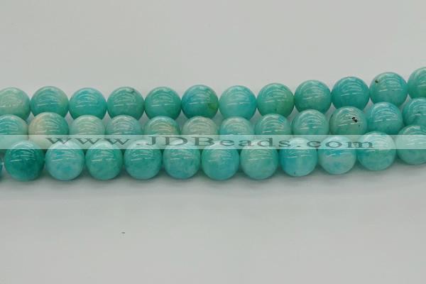 CAM1555 15.5 inches 14mm round natural peru amazonite beads