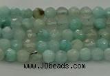 CAM1560 15.5 inches 4mm faceted round Russian amazonite beads