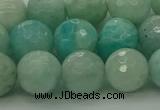 CAM1564 15.5 inches 12mm faceted round Russian amazonite beads