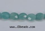 CAM158 15.5 inches 8*10mm faceted oval amazonite gemstone beads