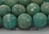 CAM1584 15.5 inches 12mm faceted round Russian amazonite beads