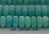 CAM1602 15.5 inches 5*8mm rondelle natural peru amazonite beads