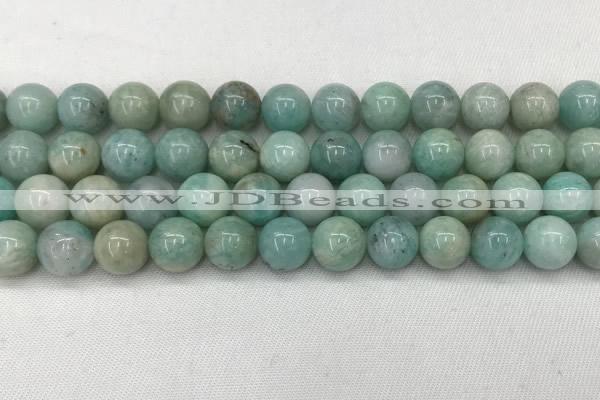 CAM1683 15.5 inches 10mm round natural amazonite beads wholesale