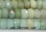 CAM1793 15 inches 4*6mm faceted rondelle amazonite beads