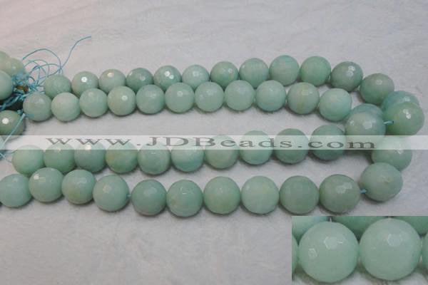 CAM182 15.5 inches 16mm faceted round amazonite gemstone beads