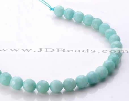 CAM29 natural amazonite faceted round 12mm stone beads Wholesale