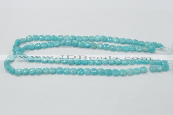 CAM305 15.5 inches 8*8mm square natural peru amazonite beads wholesale