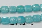 CAM306 15.5 inches 10*10mm square natural peru amazonite beads wholesale