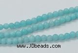 CAM307 15.5 inches 4mm round natural peru amazonite beads wholesale