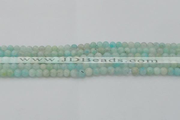 CAM331 15.5 inches 6mm round natural peru amazonite beads