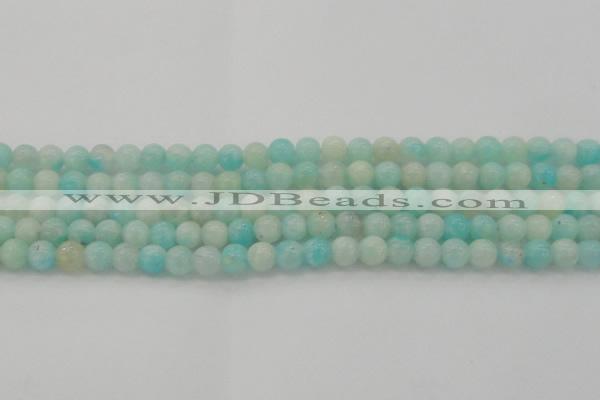 CAM332 15.5 inches 7mm round natural peru amazonite beads