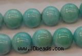 CAM355 15.5 inches 14mm round natural peru amazonite beads wholesale