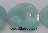 CAM367 15.5 inches 33*33mm faceted triangle amazonite beads