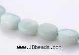 CAM37 5*7mm natural amazonite flat oval gemstone beads Wholesale