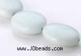 CAM42 15*20mm flat oval natural amazonite beads Wholesale