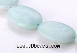 CAM43 flat oval 18*25mm natural amazonite beads wholesale