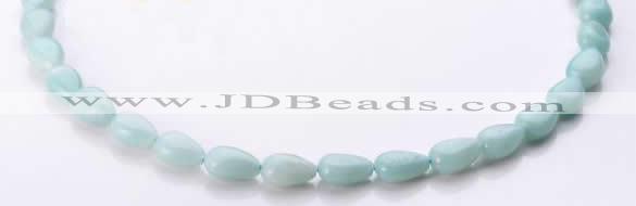 CAM45 8*12mm natural amazonite flat teardrop beads Wholesale