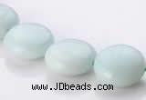 CAM59 14mm coin natural amazonite gemstone beads Wholesale