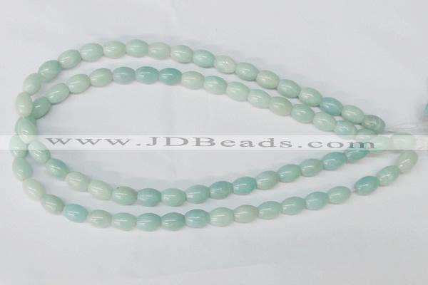 CAM602 15.5 inches 8*11mm rice Chinese amazonite gemstone beads