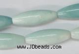 CAM603 15.5 inches 10*30mm rice Chinese amazonite gemstone beads