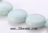 CAM61 coin natural amazonite 18mm gemstone beads Wholesale