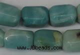 CAM614 15.5 inches 14*20mm faceted nuggets Chinese amazonite beads