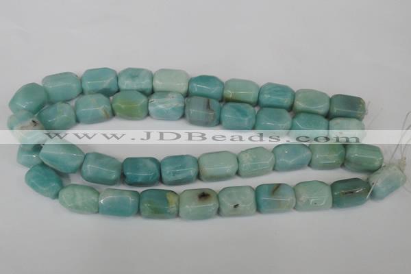 CAM614 15.5 inches 14*20mm faceted nuggets Chinese amazonite beads