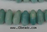 CAM615 15.5 inches 8*18mm faceted rondelle Chinese amazonite beads