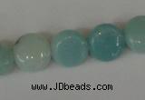 CAM618 15.5 inches 8mm flat round Chinese amazonite gemstone beads