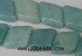 CAM627 15.5 inches 17*17mm diamond Chinese amazonite gemstone beads