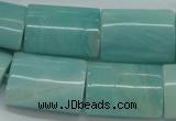 CAM672 15.5 inches 18*25mm flat tube amazonite gemstone beads