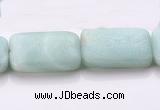 CAM74 18*25mm rectangle natural amazonite beads Wholesale