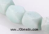 CAM85 faceted pebble 13*16mm natural amazonite beads wholesale