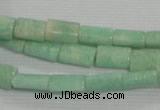 CAM854 15.5 inches 8*12mm flat tube natural Russian amazonite beads