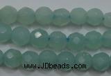 CAM905 15.5 inches 4mm faceted round amazonite gemstone beads wholesale