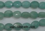 CAM950 15.5 inches 8*10mm faceted oval amazonite gemstone beads wholesale