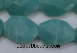 CAM968 15.5 inches 18*25mm twisted & faceted freefrom amazonite beads