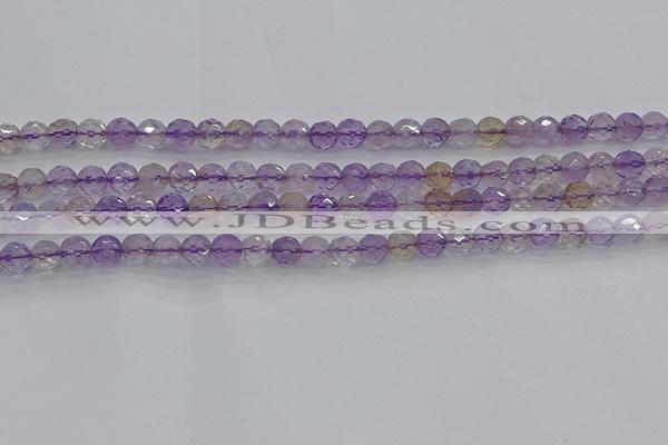 CAN106 15.5 inches 4.5mm faceted round ametrine gemstone beads