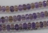 CAN16 15.5 inches 5*8mm faceted rondelle natural ametrine beads