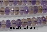 CAN17 15.5 inches 6*10mm faceted rondelle natural ametrine beads