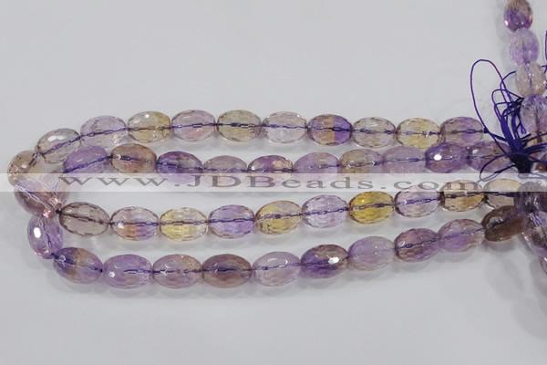 CAN20 15.5 inches 10*14mm faceted rice natural ametrine beads