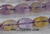 CAN21 15.5 inches 13*18mm faceted rice natural ametrine beads