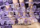 CAN238 Top drilled 8*12mm faceted briolette ametrine beads