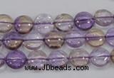 CAN41 15.5 inches 12mm flat round natural ametrine gemstone beads