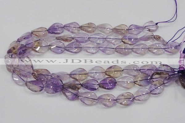 CAN53 15.5 inches 12*16mm twisted oval natural ametrine beads