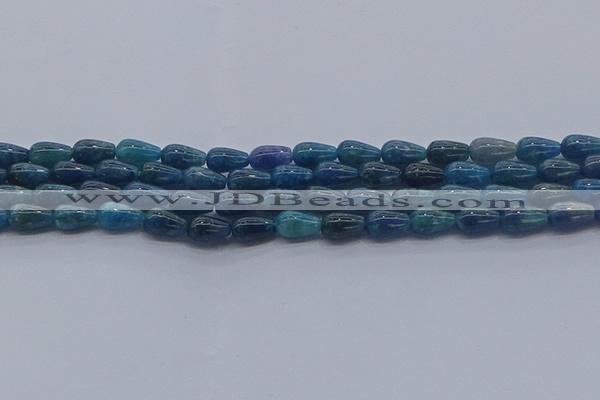 CAP375 15.5 inches 6*10mm teardrop apatite gemstone beads