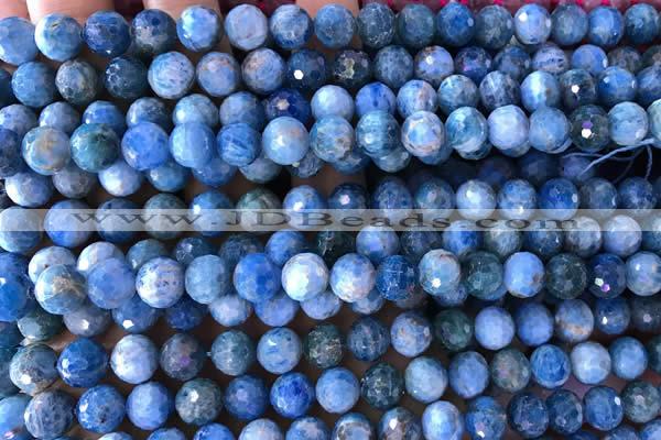 CAP594 15.5 inches 8mm faceted round apatite gemstone beads