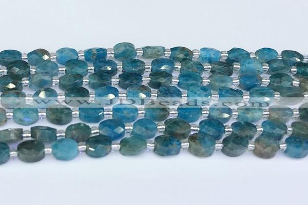 CAP700 15.5 inches 6*8mm faceted oval apatite beads