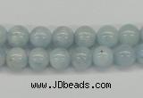 CAQ108 15.5 inches 6mm round A grade natural aquamarine beads