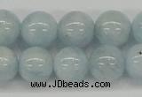 CAQ112 15.5 inches 14mm round A grade natural aquamarine beads